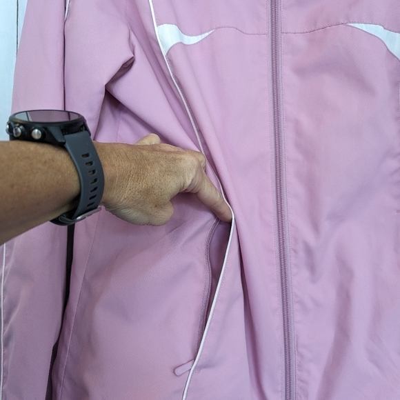]Alpine Tek Full Zip Retro Pastel Pink Windbreaker Jacket Women's Size S - Picture 12 of 16